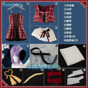 Shusheng Vtuber Nijisanji Uduki Kohh MV Game Suit Lovely Uniform Cosplay Costume Halloween Carnival Party Role Play Outfit