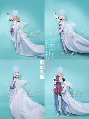 Anime Guilty Crown Inori Yuzuriha Cosplay Costume Women's new elegant Halloween party dress wig accessories props uniform set