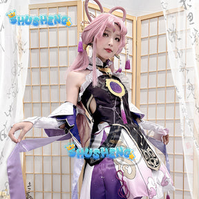 Game Honkai Star Rail Fu Xuan Cosplay Costumes Uniform Outfit Halloween Party Fuxuan Cosplay Wig Costume Fu Xuan Cosplay Wigs