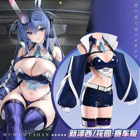 Shusheng-R Game Azur Lane USS New Jersey Racing Suit  Cosplay Costume S-XXL