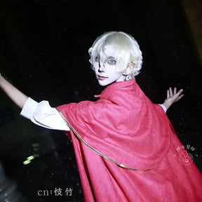 Identity Ⅴ Ithaqua  Night watchman Cosplay Primitive skin Costume Halloween Party Gothic Uniform Cloak Props Wig Woman Man Set