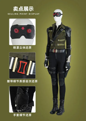 Thunderbolts Yelena Belova Black Widow Cosplay White Widow Costume Halloween Carnival Party Christmas Play Role Clothes Clothing