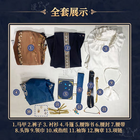 Game Identity Ⅴ Luchino Diruse Professor Cosplay Costume Poet New Skin Fashionable Uniform Man Halloween Party Suit