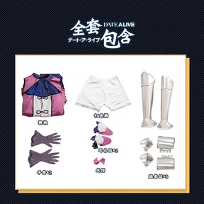Shusheng-R Anime Date A Live Mukuro Hoshimiya Cosplay Costume Dress Spirit Form Outfit Lilac White Astral Qipao Halloween for Women Girls