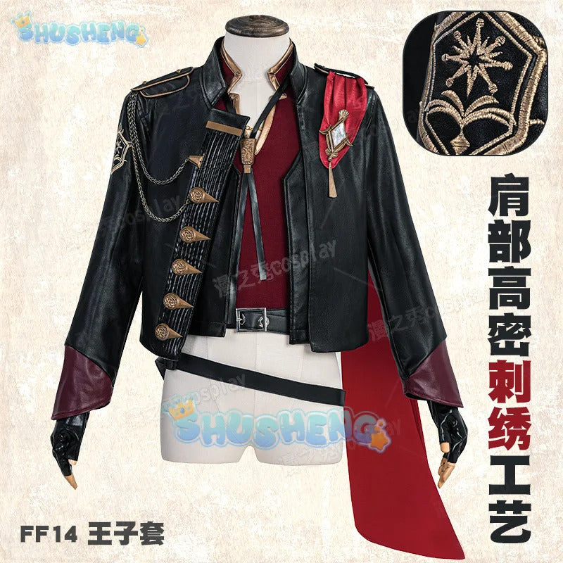 Final Fantasy XIV Lucian Prince's Attire Cosplay Costume Seneschal Prince Set Uniform Halloween Carnival Party Clothing
