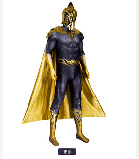 Halloween Doctor Fate Cosplay Costume Hero Jumpsuit With Helmet Cape Movie Black Teth Adam Cosplay Men Suit Custom Made