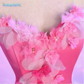 Flora Chongqing 2025 Cosplay Costume Halloween Party New Pink Dress Necklace Prop Set Men Women Fashion Flora Uniform