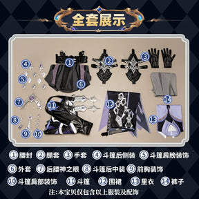 Shusheng-R Genshin Impact Kyryll Chudomirovich Flins Cosplay Costume Full Set Uniform Role Play Halloween Carnival Party Outfit