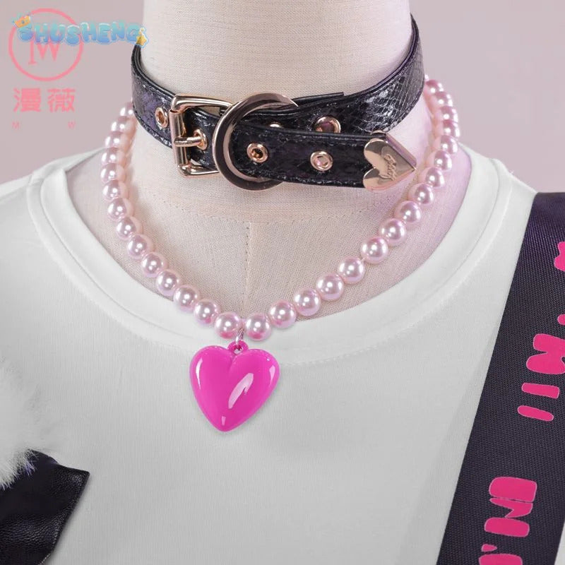 Luo Tianyi  Virtual idol Cosplay Vsinger underground rock Costume Coat dress earring prop set Halloween fashion women uniform