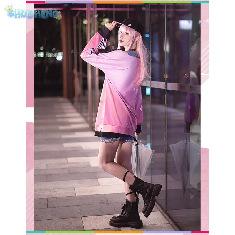 Project Sekai Colorful Stage!Miku Akiyama Mizuki Cosplay Costume Hat shorts necklace hoodie Halloween fashionable men women set