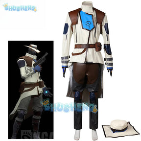 Game Valorant Cypher Cosplay Costume Pants Coat Gloves Hat Prop Men Women Halloween Party Carniavl Roleplay Outfits Prop