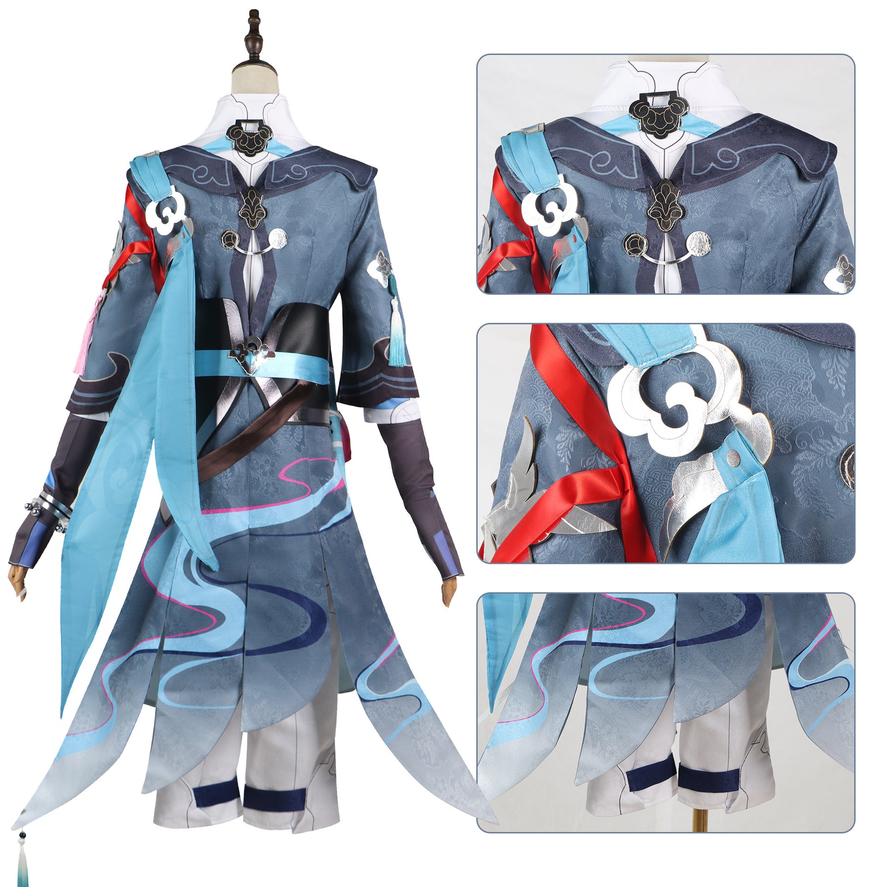 Yanqing Cosplay Costume Honkai Star Rail Party Essential Halloween Costumes Anime Game Photo-Ready Cosplay Hombre New Arrival