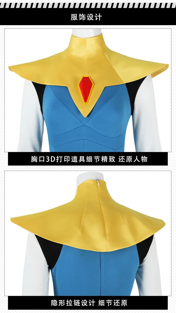 Shusheng-R Dispatch Blonde Blazer Cosplay Costume Superhero 3D Jumpsuit Shoes Sexy Women Zentai Female Halloween Party Bodysuit