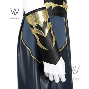 The Dark Urge Cosplay Costume BG3 Male White Dragonborn and a Sorcerer Outfits Shoes Full Set Halloween Carnival Party Clothing
