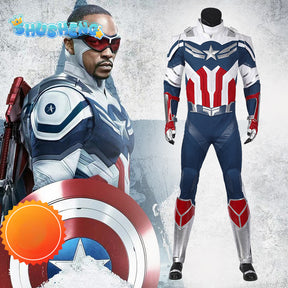 New Captain America Cosplay Costumes The Falcon And The Winter Soldier Jumpsuit Halloween Carnival Comic-con Masquerade Props