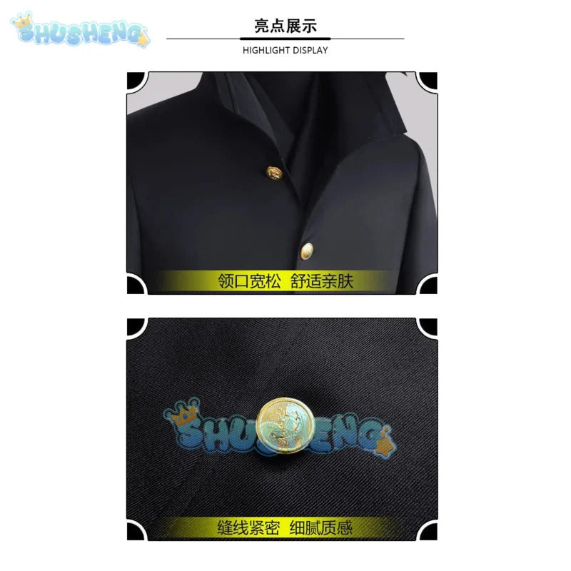 Shusheng Anime Dandadan Ken Takakura Okarun Cosplay Costume Mask Uniform Glasses Momo Ayase Halloween Party for Women Men Prop