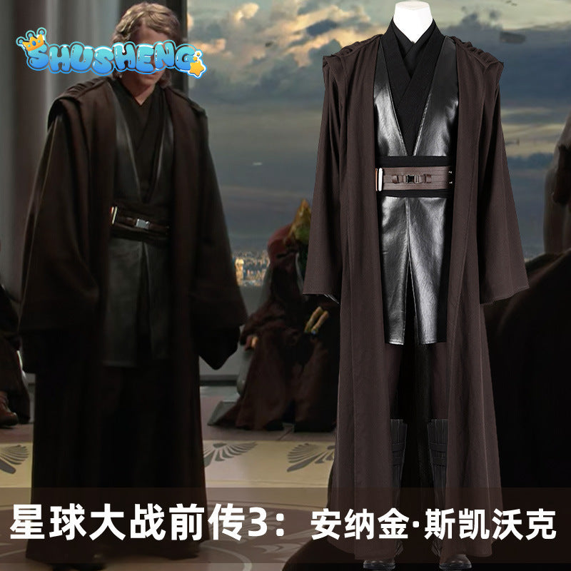 Star Wars Cosplay Anakin Skywalker Costume Custom Made Fancy Suit Battle Halloween Party cosplay set