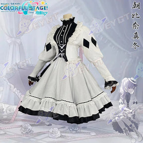Asahina Mafuyu mfy Cosplay PRSK PJSK Five boxes Costume New Sweet Lolita Dress Halloween Party Fashion Women's Maid Uniform