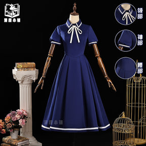Cardcaptor Sakura Sakura Kinomoto Cosplay Costume Blue Regular Dress