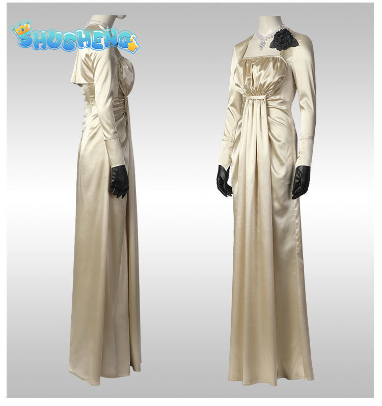 Resident Evil Game Village Alcina Superhero Dimitrescu Role Playing Costume High Quality Sexy Dress