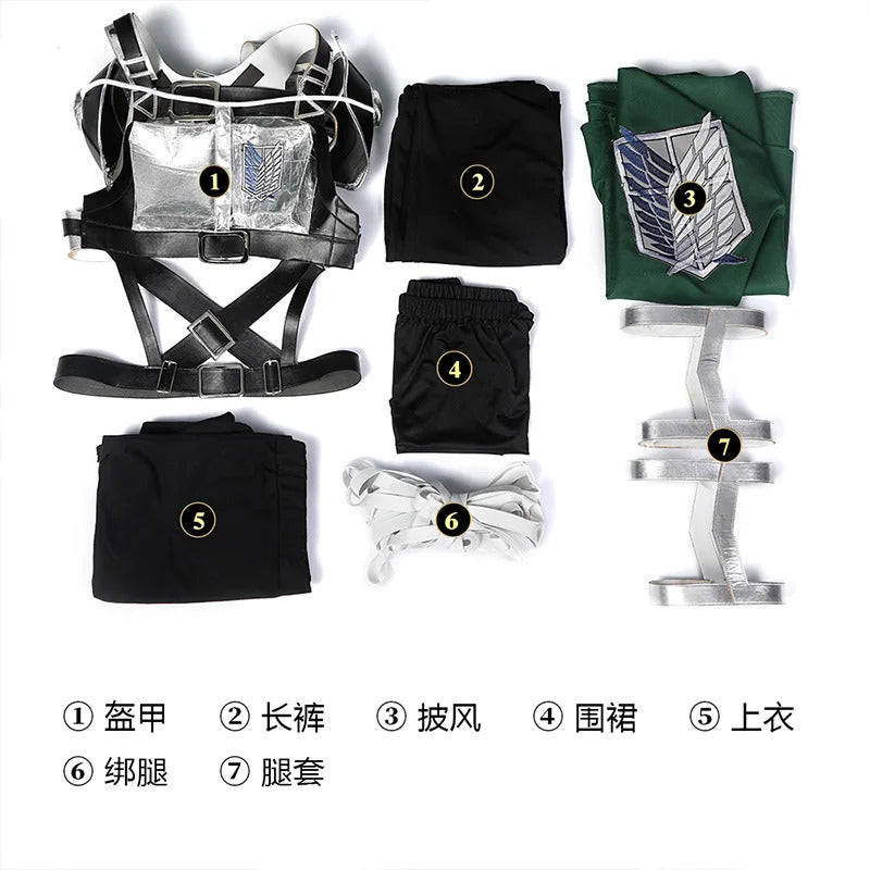 The Final Season Attack 4 Titan Cosplay Costume Anime Rivaille Mikasa AcKerman Shingeki No Kyojin Comiket party Woman Uniform
