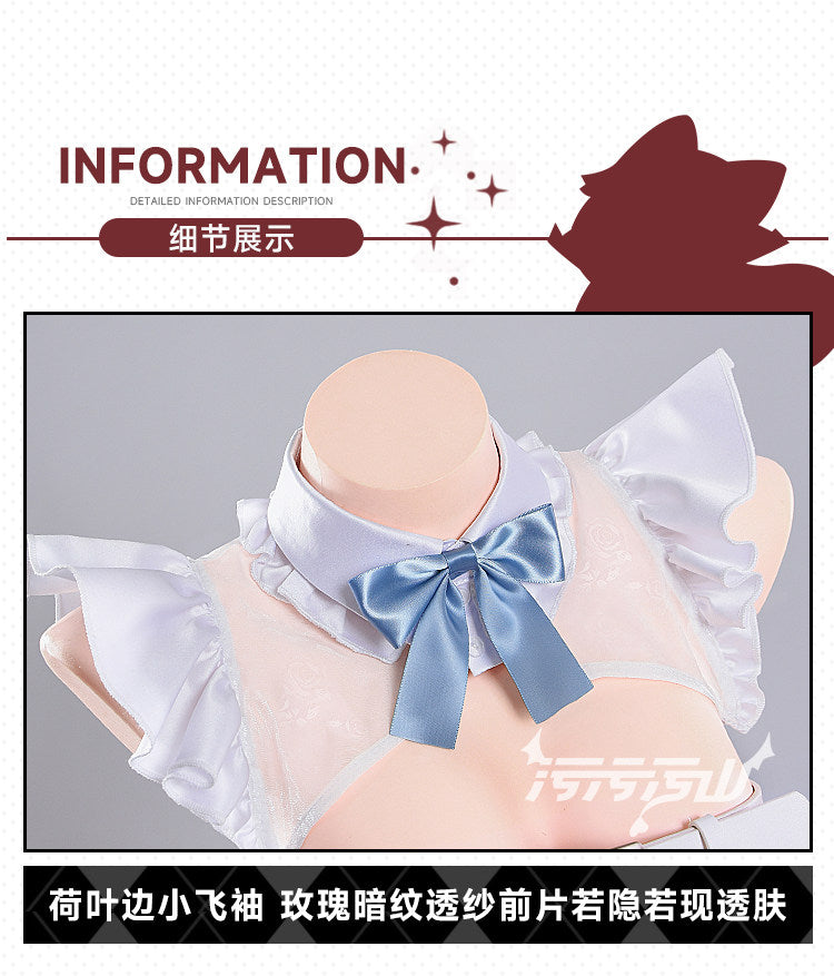 Shusheng-R Succubus Cosplay Costume Maid Dress Sexy Lovely Uniform Halloween Party Role Play Outfit Women