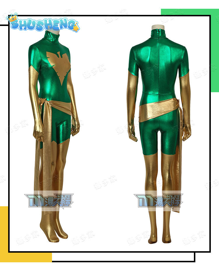 X-men Jean Grey Phoenix Superhero Costume Female/Women/Girls Spandex Zentai Halloween Cosplay Bodysuit