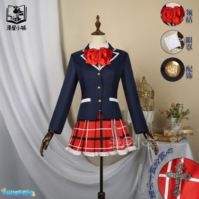 Anime Love Chunibyo Other Delusions Takanashi Rikka Dekomori Sanae Cosplay Costume Wig Adult Woman Skirts Uniform Suit Halloween