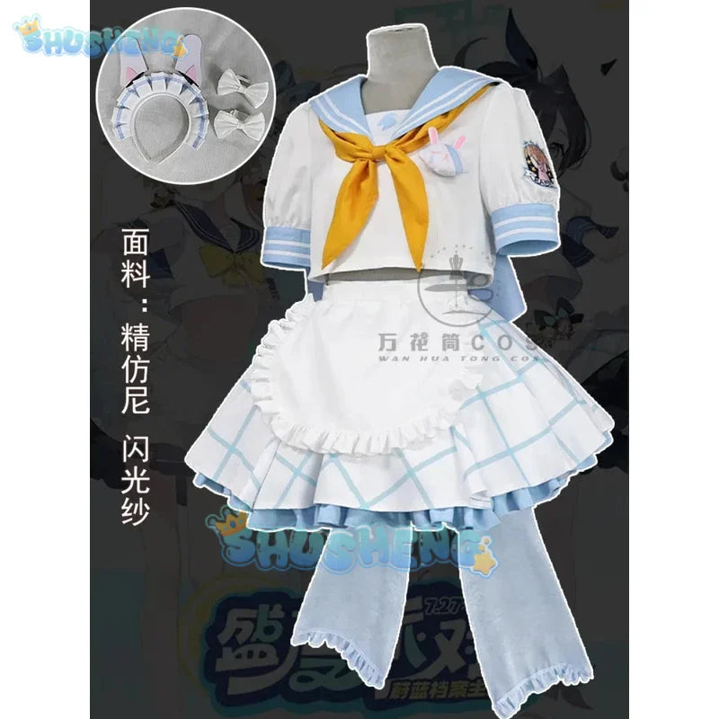 Shusheng Blue Archive Miyu/Arisu/Hifumi Sailor Suit Lovely Uniform Cosplay Costume Halloween Party Role Play Outfit Women