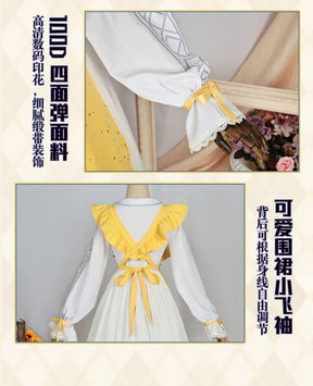 Anime Game Identity V Cosplay Anne Lester Toy Merchant Costume Shimmer Wig Yellow Dress Lolita Girls Halloween Suit Customized