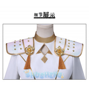 Cos Hunters Superstar Lumi Mira Zoe Cosplay Costume Anime KPop Demon Full Set Girl Group Suit Women Halloween Party Roleplay Mira White clothing cosplay