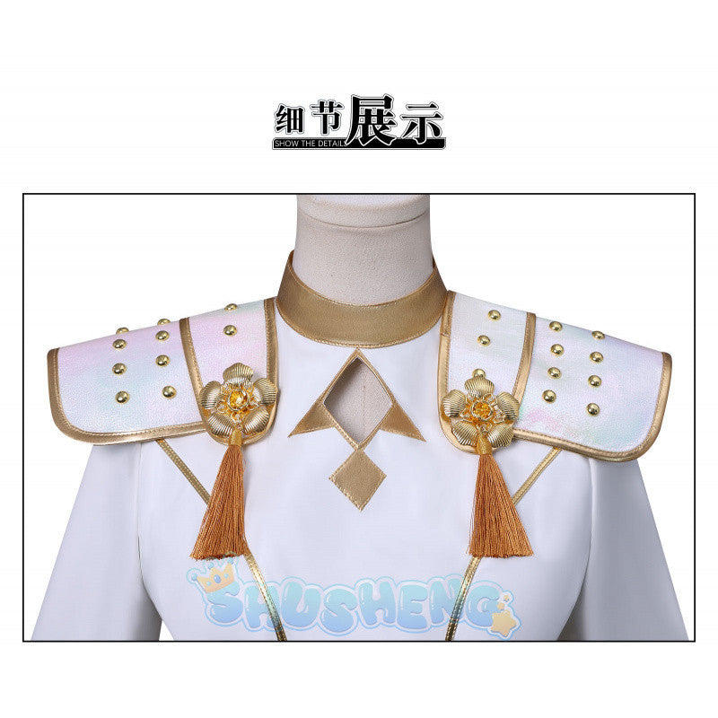 Cos Hunters Superstar Lumi Mira Zoe Cosplay Costume Anime KPop Demon Full Set Girl Group Suit Women Halloween Party Roleplay Mira White clothing cosplay