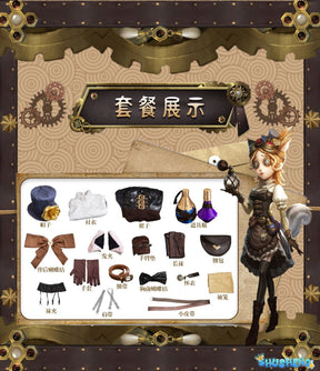 Perfumer Refiner Vera Nair Cosplay Costume Game Identity V Anime Roleplay Suit Halloween Carnival Party Uniform