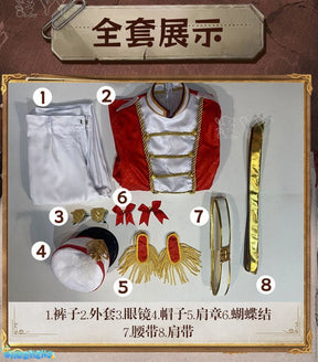 Identity V Cheerleader Cosplay Costume Glasses Collar Stockings Props For Women Girls Lily Barriere Carnival