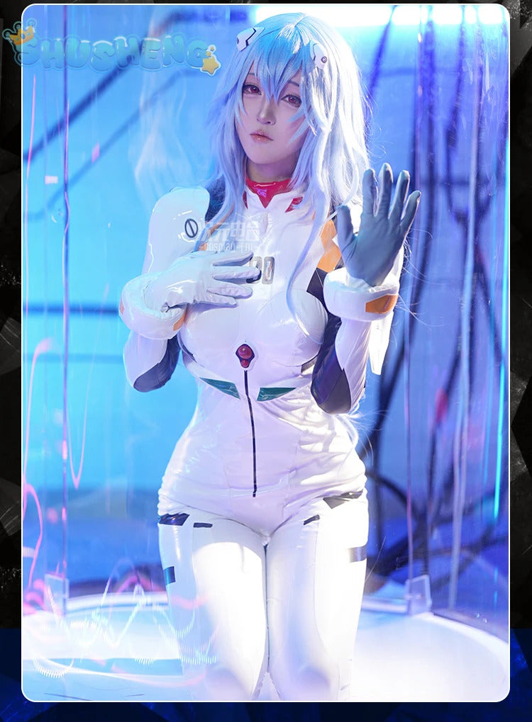Ayanami Rei EVA Cosplay Anime EVA Carnival party costume sexy one-piece bodysuit headwear hand jewelry shoulder armor Woman set