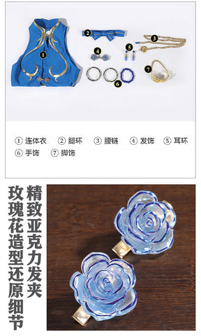 Shusheng-R Street Fighter 6 Chun-Li Cosplay Costume Sexy Swimsuit Props Accessories Women Halloween Carnival Party