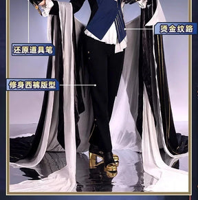 Arknights Aefanyl Logos Cosplay Costume Uniform Earrings Radiant Serenity Ambience Synesthesia Halloween Party for Women Men