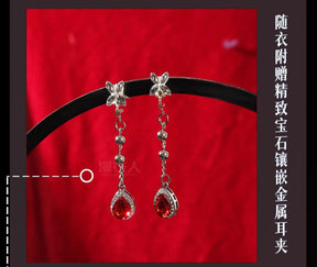 Love and Deepspace Heroines Cosplay Costume Red Dress Enchanting Veil Uniform Sylus Relentless Conqueror MC Halloween Women Girl