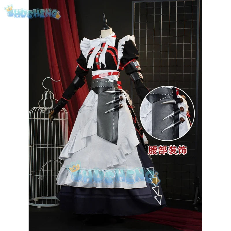 Alexandrina Sebastiane Rina Cosplay Costume Dress Zenless Zone Zero Maid Uniform Victoria Housekeeping Halloween Party Women