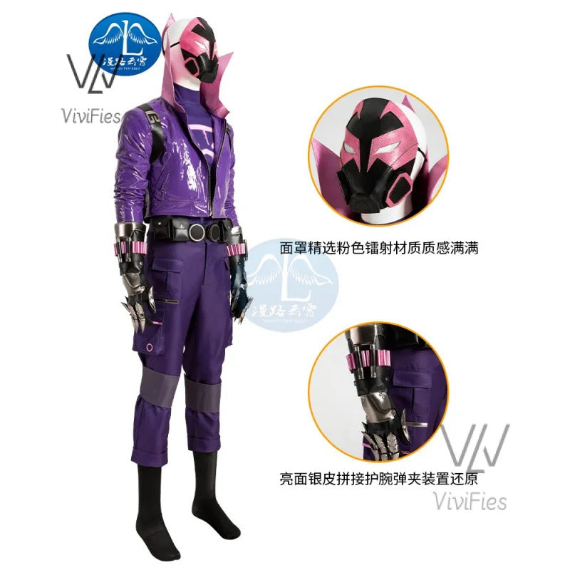 Movie Super Hero Cos Prowler Cosplay Costume Outfits Fantasy Top Pants Sets Halloween Carnival Suit Accessories For Men Roleplay