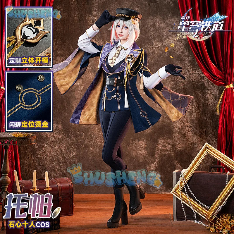 Shusheng Topaz Cosplay Honkai: Star Rail Costume Stone Heart Ten People Skin Fashion Business Suit Halloween Role Play Clothing