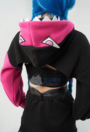 Jinx LOL Cosplay Arcane:League of Legends Costume Fashion warm hoodie pants accessory set party carnival men women casual outfit