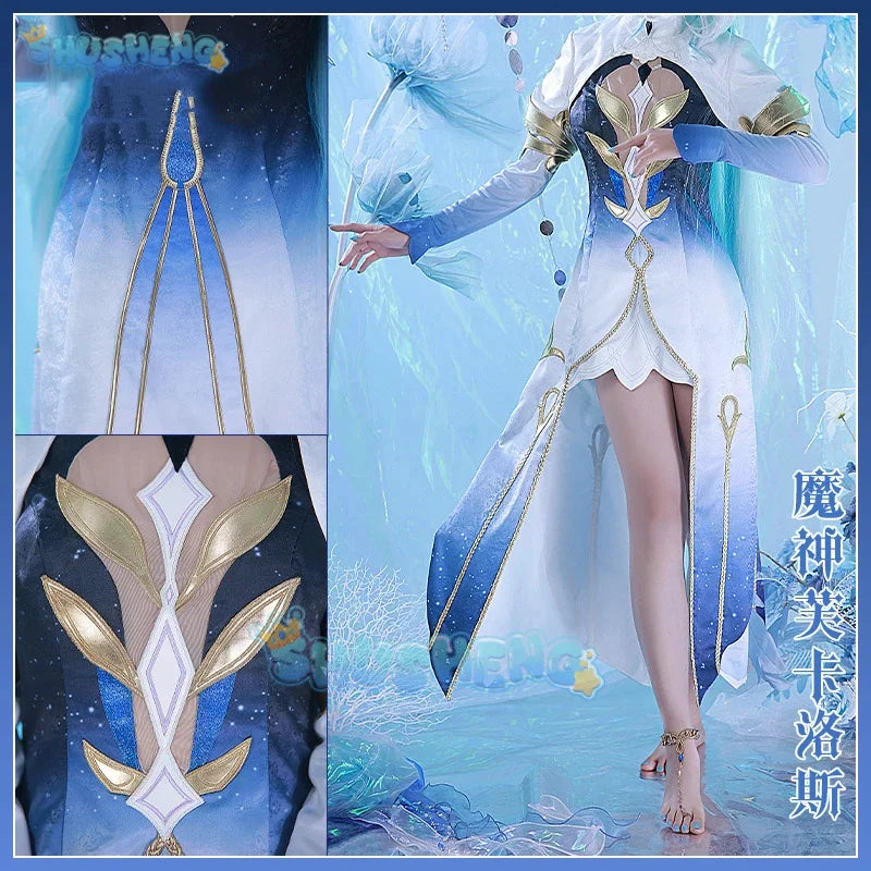 Genshin Impact Furina De Fontaine Cosplay Costume Focalors Cos Game Anime Party Uniform Hallowen Play Role Clothes Clothing