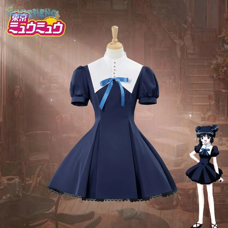 Anime Aizawa Minto Tokyo Mew Mew Cosplay Costume Women's Sweet New Uniform Bow Tie JK Set Halloween Party New Dress S-XXXL