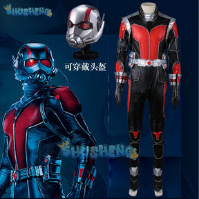 Ant Man Cosplay Scott Lang Costume Jumpsuit, helmet, gloves accessory Halloween party men's Fantasy combat suit set XS-XXXL