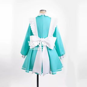 Shusheng-R Miku Cosplay Costume Alice's Maid Dress Full Set Uniform Role Play Halloween Carnival Party Outfit for Women