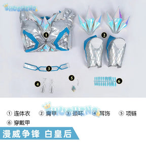 White Queen Cosplay Costume Emma Frost Rivals Uniform Halloween Carnival Party Christmas Play Role Clothes Clothing for Women