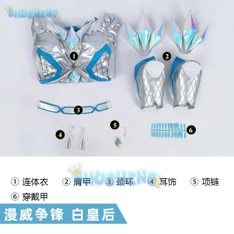 White Queen Cosplay Costume Emma Frost Rivals Uniform Halloween Carnival Party Christmas Play Role Clothes Clothing for Women
