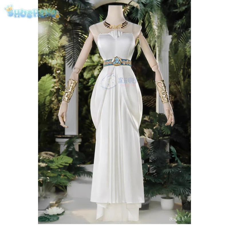 Game Zelda: Breath of the Wild Zelda Cosplay Costume Dress Belt Earrings Necklace Glove Set Halloween Party Sexy Women Uniform