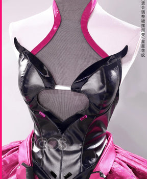 D.Va Overwatch Cosplay Magical Girl Costume High quality leather dress wig prop sock gloves set Halloween fashion women uniform